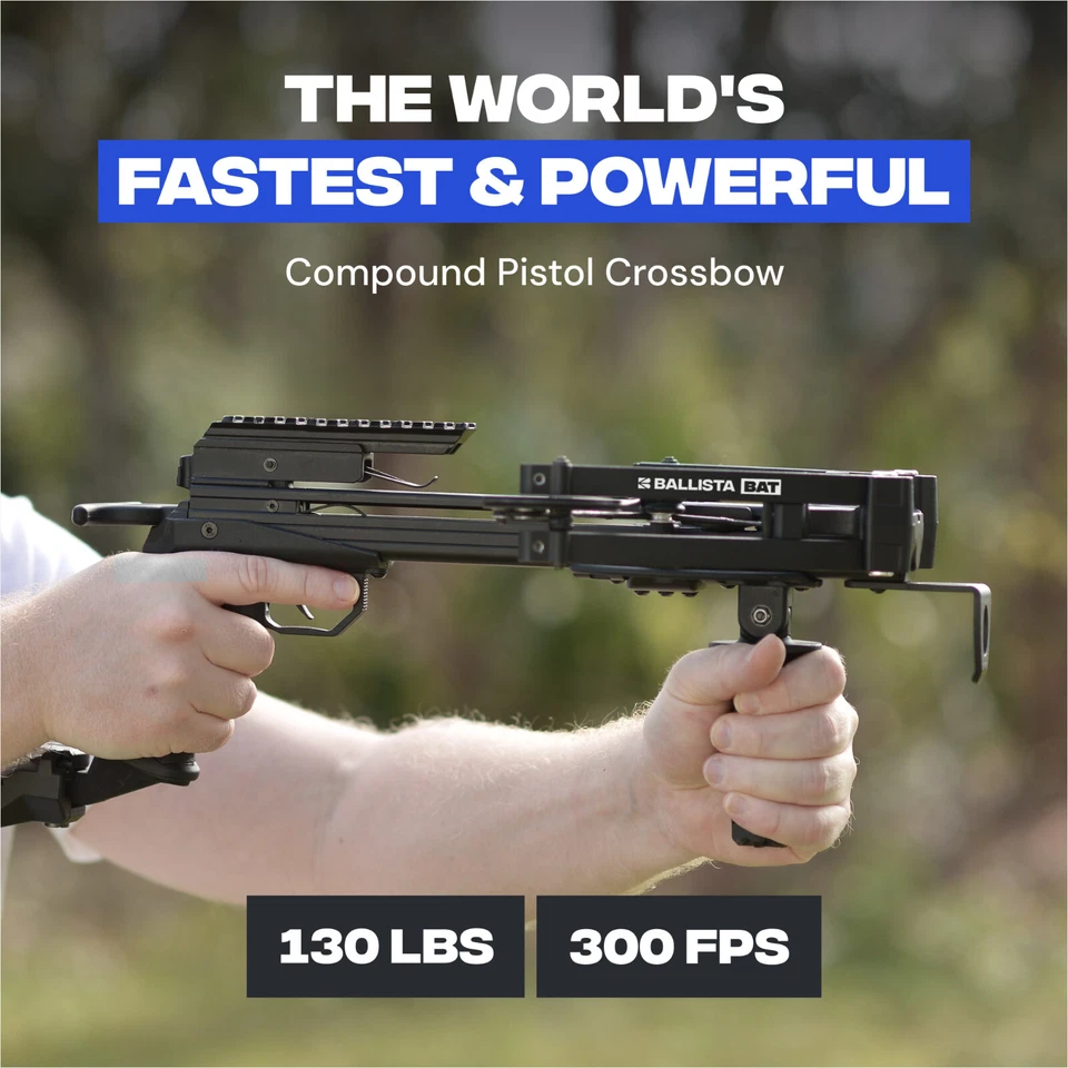 BALLISTA BAT Compound Self-Cocking Small Crossbow 300fps/130lbs/2.46lbs - Image 2 of 4