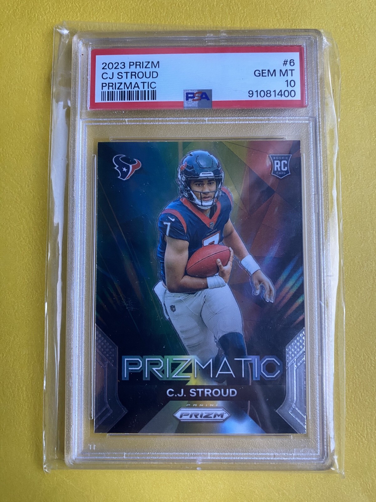 C.J. Stroud Rookie (RC) PSA 10 2023 Prizm Prizmatic #6 Houston Texans FREE SHIP view 3