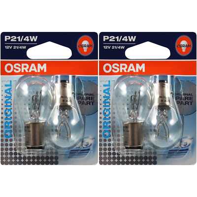 2x Osram P21/4W mit Metallsockel 12V 21/4W Sockel BAZ15d
