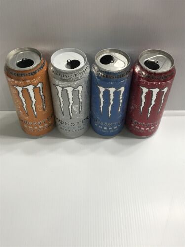 Monster Energy Drink Ultra 16oz TOP OPEN Rare First Edition Cans See Details - Afbeelding 1 van 5