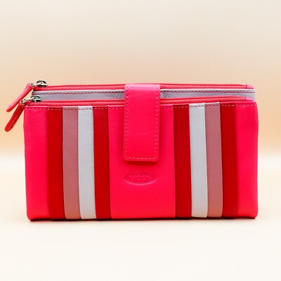 Moon Damen Geldbörse Pink Rosa Knopf Schweiz RFID Brieftasche