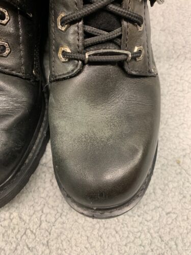 Harley-Davidson Herren Leder Motorradstiefel Schwarz Größe 10 Schnürschnalle - Bild 10 von 16