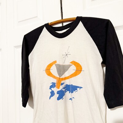 Vintage 1984 YES Band T-Shirt Large Raglan Sleeve Tee Rock Music