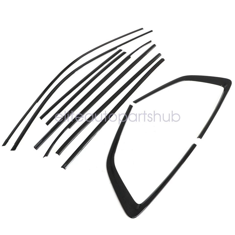 US Window Strip Trim Titanium New Black 10PCS For BMW X3 2018-2022 2023 2024 — 第 2/4 张图片