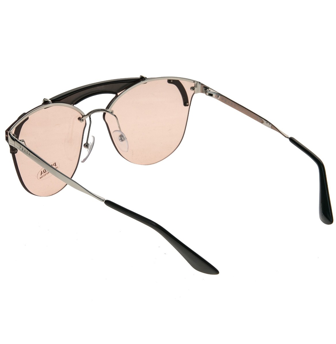 PRADA ORNATE Runway Sunglasses 53U Silver Pink Fashion Mask  display picture 2