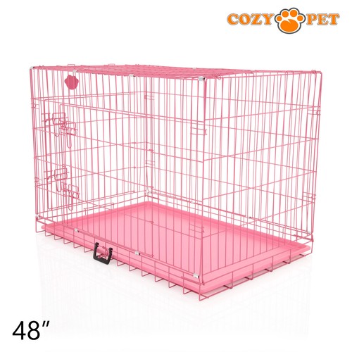 Dog Cage Blue Pink Cozy Pet Puppy Crates Cat Carrier Crate 5 Sizes S M L XL XXL - Picture 250 of 264