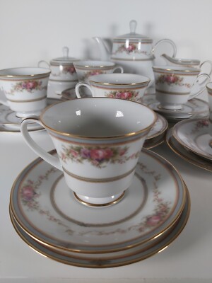 Noritake modernes Teeservice ''Long Ago'' für sechs Personen