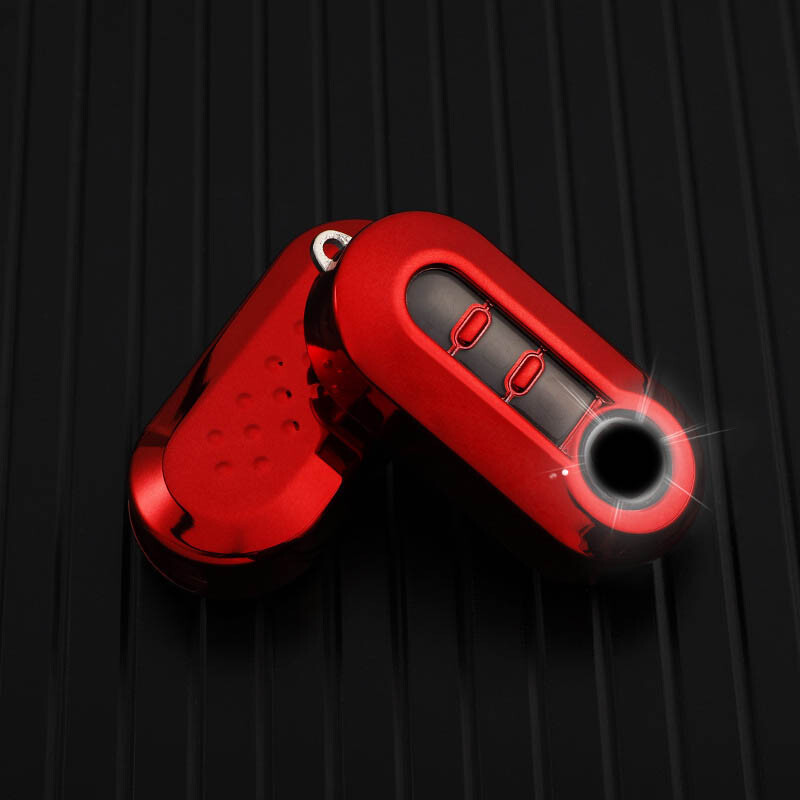 Custodia Chiave In Fibra Di Carbonio Per Fiat 500, Ducato, Abarth, Punto, Doblo - Protezione Anti-graffio