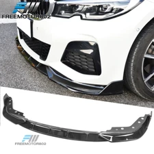 Fit 19-22 BMW 3 Series G20 M Sport M340i Gloss Black Front Bumper Lip Spoiler