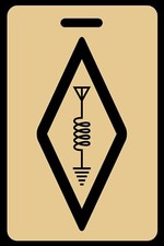 Lo-Viz Tan Amateur/HAM Radio Bag Tag - Personalized