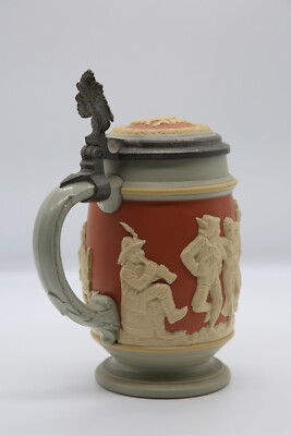 Mettlach Antique German Beer Stein “Peasant Dance” 2086 very rare