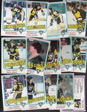 1981 OPC Team SET Lot of 14 Pittsburgh PENGUINS NM o-pee-chee KEHOE CARLYLE  