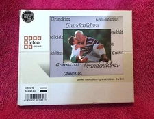 Grandchildren Grandkids Pewter Picture Frame Holds 5” x 3.5” Photo NEW in Box!