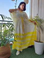 Women Tie Dye Print Kaftan, Caftan Dress, Summer wear Dress, Resort wear dress