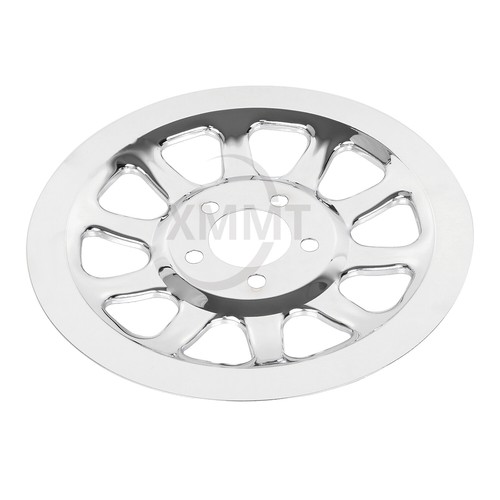 Chrome Pulley Cover Insert for Harley Fat Boy Softail Custom Deluxe FLSTC FLSTFB - Picture 9 of 10
