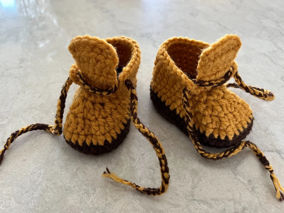 Baby Work boots Construction Boots Bootie Shoes Handmade Shower Gift USA NEW US1 - Image 3 of 4
