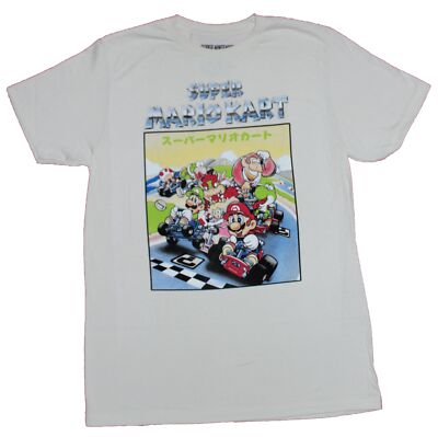 Super Mario Kart Adult New T-Shirt - Classic Kanji Cartoon artwork