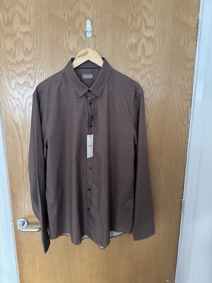 Herrenhemd Jaeger Langarm Baumwolle UK Größe XL
