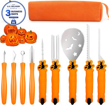 Professional Pumpkin Carving Kit 9 Heavy Duty Tools for Halloween Fun