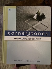 Cornerstones of Managerial Accounting