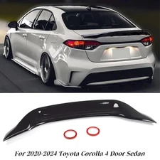 FOR 20-24 TOYOTA COROLLA 4DR SEDAN GLOSSY BLACK R STYLE DUCKBILL TRUNK SPOILER