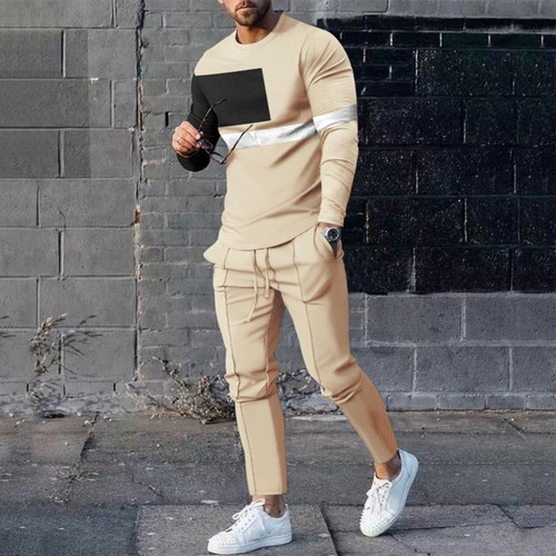 Mens Tracksuits Outfit Sweat Suit Casual Jogging Suits Athletic-2 Piece Set - Picture 18 of 25