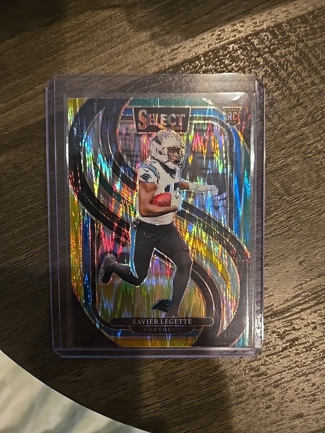 2024 Select - Premier Level Xavier Legette #101 Green & Yellow Shock Prizm (RC)