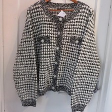 F&F Black/White dog tooth Box Jacket size XL BNWT