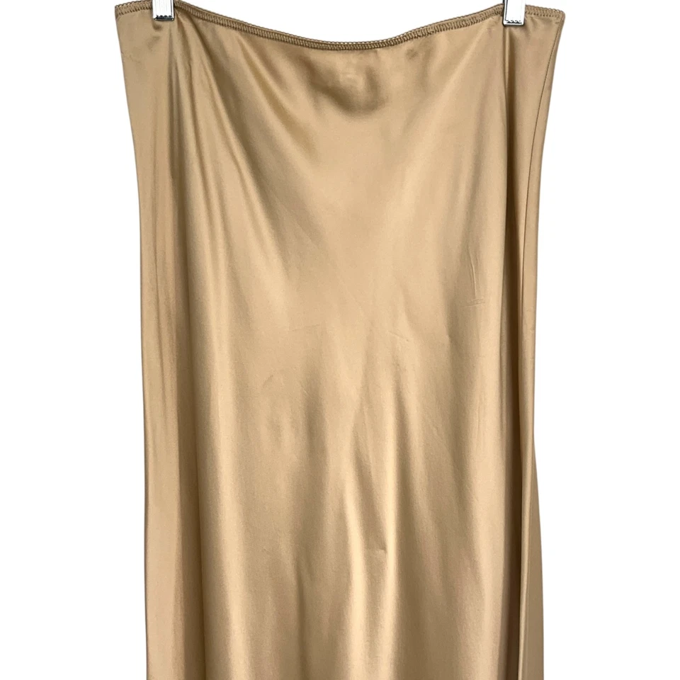 Falda sin Mangas Reformation Layla Champagne Dorado 100% Seda Talla Grande L *LEER* Foto 2 de 4