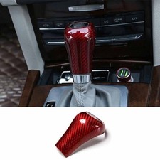 For Benz E~Class Dey Car Central Console Gear Shift Knob Cover Carbon Fiber Red