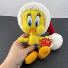 Applause/Looney Tunes Santa Tweety Bird Plush New W/Tags