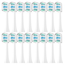Replacement Toothbrush Heads Compatible 1 Count Pack of 16 , 16 Pack Green