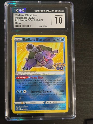 Radiant Blastoise 018/078 Pokémon GO Holo