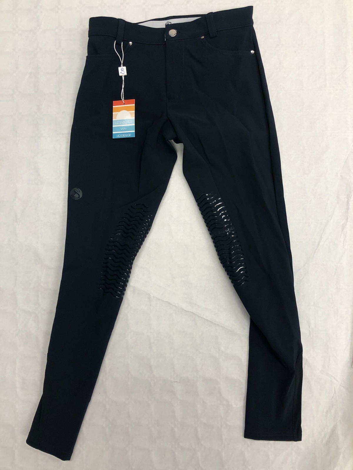 Pantalon équitation Le Sabotier Alban bleu nuit pour le travail en carrière