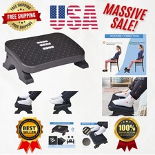 Portable Ergonomic Foot Stool for Desk - 15"x11" Surface with Massage Rollers