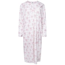 Nikaro Ladies Floral 100% Cotton Thermal Button Down Nightdress