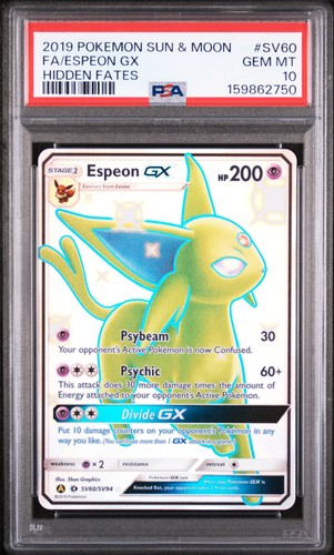 ESPEON GX SV60/SV94 HIDDEN FATES POKEMON PSA 10