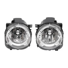 2019-2023 Renegade Halogen Headlights Driver Passenger Black Housing Clear Lens