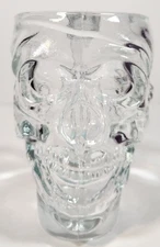 Luminarc Pirate Skull Head Glass Mug 32oz Made in USA EUC