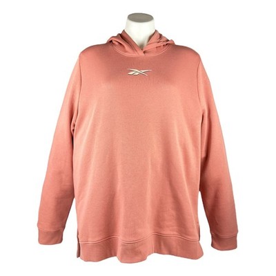 Reebok Women's 2XL Fleece Long Sleeve Hoodie Pink