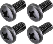 Black License Plate Screws For Audi And Vw Phillips M6-1.0 X 12mm