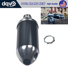 Black 3/4" Threaded Aluminium Exhaust Muffler For 212cc GX200 Go kart Mini Bike