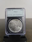 1881-S PCGS MS63 Rattler Morgan Silvver Dollar