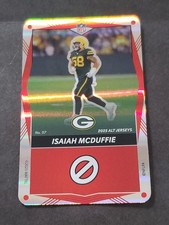 Isaiah McDuffie 2025 Uno Elite Alt Jerseys Red Foil #117 Green Bay Packers