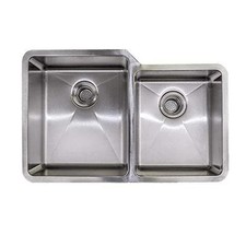 16 Gauge Double Bowl Undermount Kitchen Sink Stainless Steel 32in T304.
