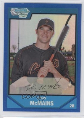 2007 Bowman Chrome Prospects Blue Refractor 131/150 Derin McMains #BC98 0b5