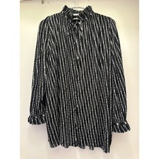 Balenciaga Pleated Blouse Logo Print Size 2
