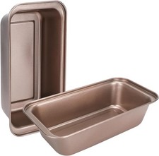 10x5inch Loaf Pan Set of 2,Dual-Layer Non-Stick Carbon Steel Bread Pan(Inner