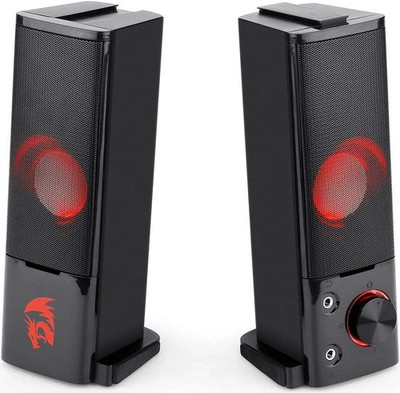 Redragon GS550 Orpheus 2.0 Desktop Computer Gaming Speakers Sound Bar Red LED