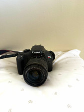 Canon EOS Rebel T100 DSLR 18MP w/ EF-S 18-55mm Lens 3x Zoom Black with chargers